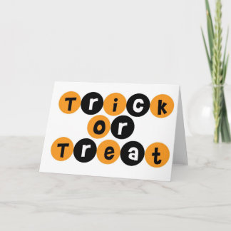 Tarjeta Diversión de Halloween del truco o de la