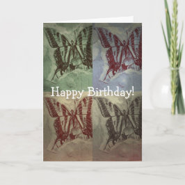 Tarjeta Diversión de mariposa, cumpleaños
