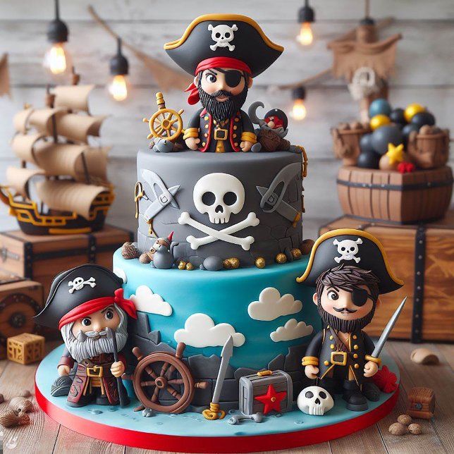 TARJETA DIVERSIÓN DE PIRATAS TEMÁTICAS NIÑOS CUMPLEAÑOS (Subido por el creador)