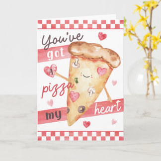 Tarjeta Diversión de San Valentín con Pizza - Tienes un co