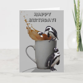 Tarjeta ¡Diversión del pingüino!