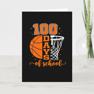 Tarjeta Diversión deportiva de baloncesto escolar vintage