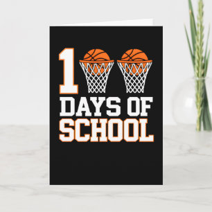 Tarjeta Diversión deportiva de baloncesto escolar vintage 