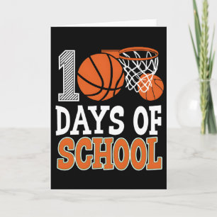 Tarjeta Diversión deportiva de baloncesto escolar vintage 