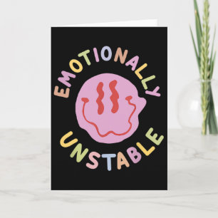 Tarjeta Diversión Emocionalmente Inestable Retro Concienci