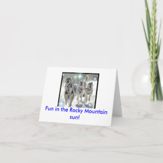 Tarjeta ¡Diversión en el sol de la montaña rocosa!