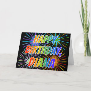 Tarjeta Diversión "FELIZ CUMPLEAÑOS " de "DIANA" del