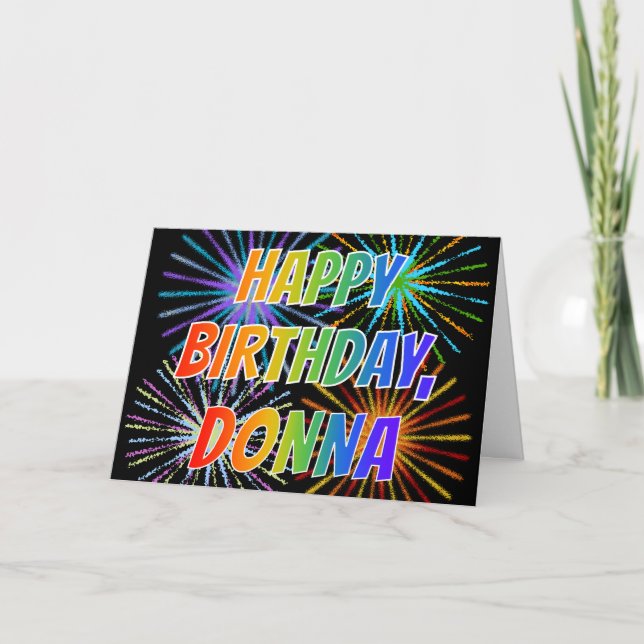 Tarjeta Diversión "FELIZ CUMPLEAÑOS " de "DONNA" del (Anverso)