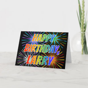 Tarjeta Diversión "FELIZ CUMPLEAÑOS " de "LARRY" del