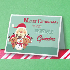 Tarjeta ¡Diversión! Feliz Navidad Abuela