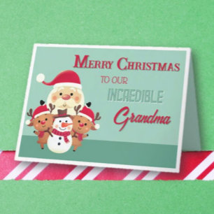 Tarjeta ¡Diversión! Feliz Navidad Abuela