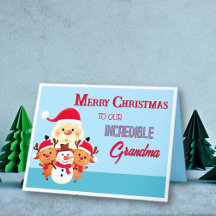 ¡Diversión! Feliz Navidad Abuela