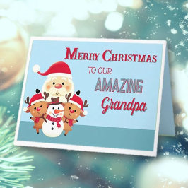 Tarjeta ¡Diversión! Feliz Navidad Abuelo