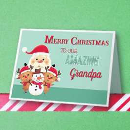 Tarjeta ¡Diversión! Feliz Navidad Abuelo