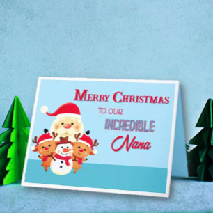Tarjeta ¡Diversión! Feliz Navidad Nana