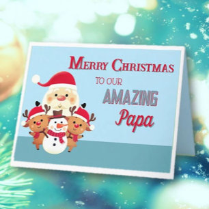 Tarjeta ¡Diversión! Feliz Navidad papá