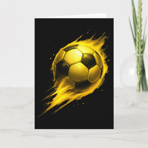 Tarjeta Diversión Fútbol Efecto Colorido Tie Dye Negro Ama