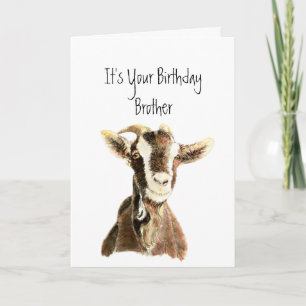 Tarjeta Diversión Hermano Cumpleaños Sobre la Colina, Cabr