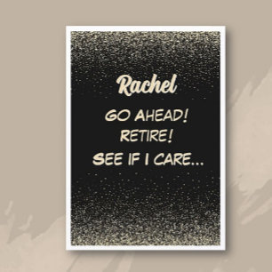 Tarjeta Diversión, jubilación personalizada de compañeros 