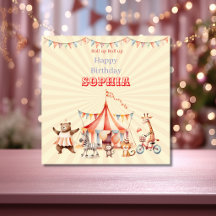 Diversión Lindo Cumpleaños de Niños de Circo Rojo