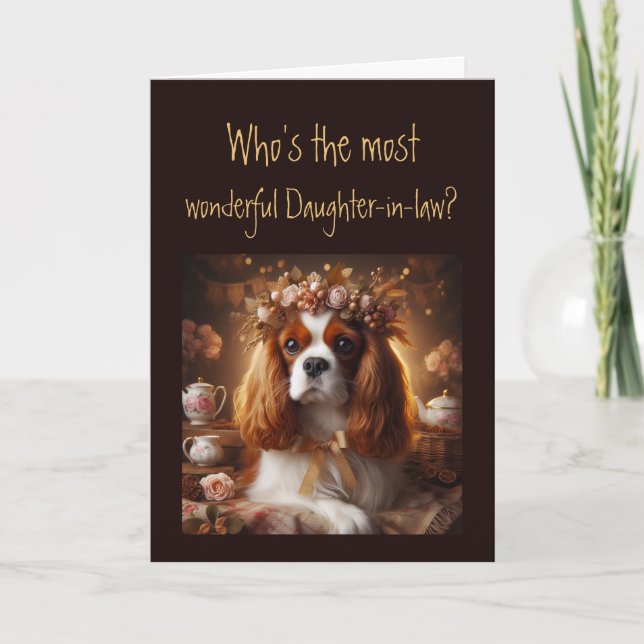 Tarjeta ¿Diversión más maravillosa hija de la ley? Cumplea (Anverso)