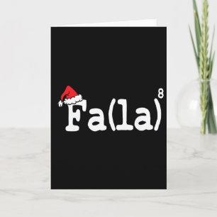 Tarjeta Diversión Navidad Lindo Matemáticas Fa La La La La