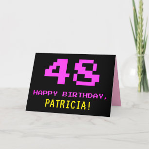 Tarjeta Diversión, Nerdy, Geeky, Rosa, Estilo de 8 bits 44