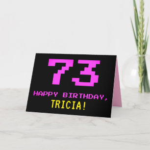 Tarjeta Diversión, Nerdy, Geeky, Rosa, Estilo de 8 bits 73