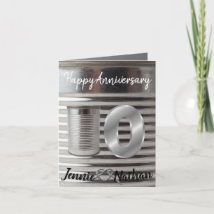Tarjeta Diversión Personalizado 10º Aniversario de Boda