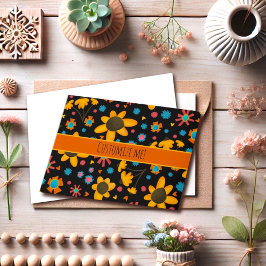 Tarjeta Diversión, Personalizado de margarita amarillo ine