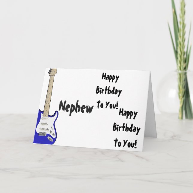 Tarjeta Diversión, saludo de cumpleaños para el sobrino, g (Anverso)