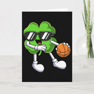 Tarjeta Diversión St Patricks Día Shamrock Jugando Bysketb