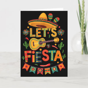 Tarjeta Diversión Vamos Fiesta Sombrero Divertida Guitarra