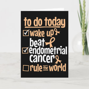 Tarjeta Diversión Vencer Cáncer Endometrial Regir El Mundo