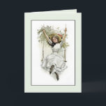 Tarjeta Diversión victoriana 60 o cualquier cumpleaños sal<br><div class="desc">Ahhh... despedida, preciosa carta para tu familia o cumpleaños de amigos. La señora de la era victoriana balanceándose con una sonrisa de día grandiosa en su cara. Añade cualquier edad para la chica o el tipo de cumpleaños. Ver más tarjetas de cumpleaños para todas las edades en Zigglets aquí en...</div>