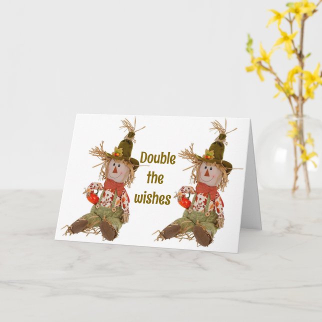 TARJETA DIVERSIÓN Y AMOR *DIEZ DESEOS DE CUMPLEAÑOS* (flor amarilla)