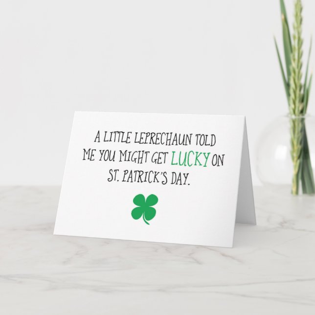 Tarjeta Diversión y el día de St Patrick travieso (Anverso)