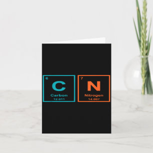 Tarjeta Divertida 6 7 Tabla Periódica Carbono Nitrógeno Hu