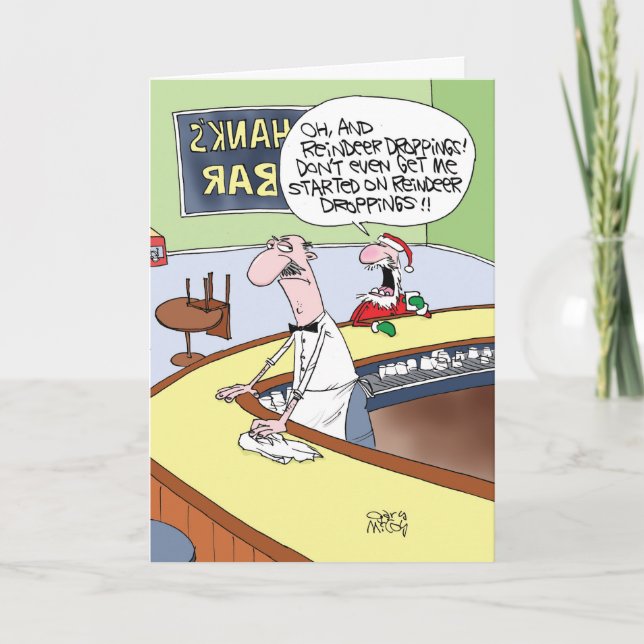 Tarjeta divertida a los Navidades del descenso de  (Anverso)