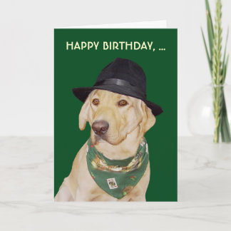 Tarjeta divertida adaptable del perro/del