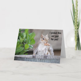 Tarjeta Divertida ardilla Cumpleaños para un querido amigo