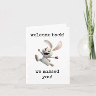 Tarjeta Divertida Bienvenida de Vuelta, Te Extrañamos