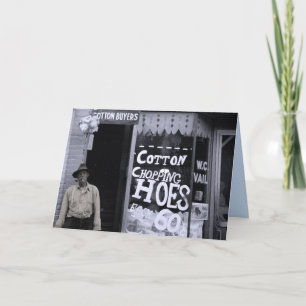 Tarjeta divertida - Casas de corte de algodón