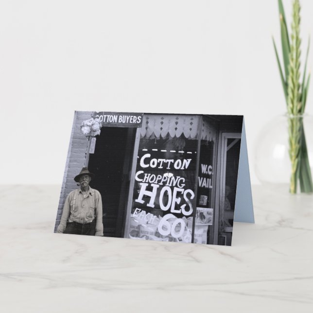 Tarjeta divertida - Casas de corte de algodón (Anverso)