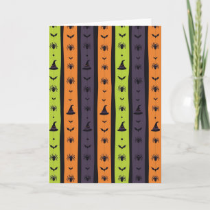 Tarjeta divertida con patrón de Halloween