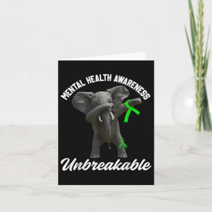 Tarjeta Divertida conciencia de la salud mental Elefante i