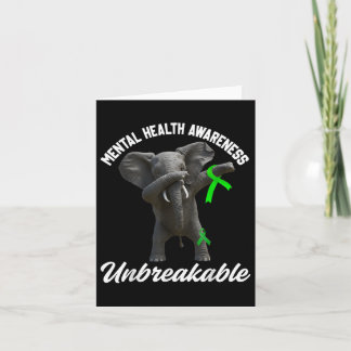 Tarjeta Divertida conciencia de la salud mental Elefante i