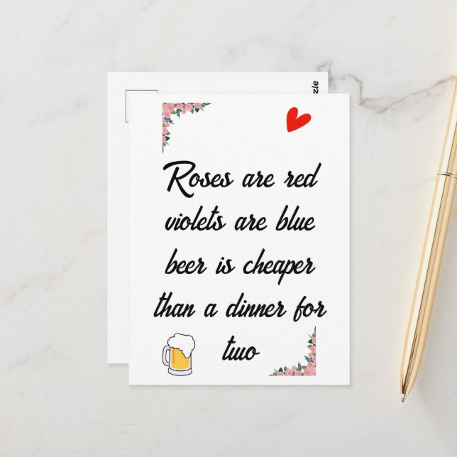 Tarjeta divertida contra la cerveza del día de San (Anverso/Reverso In Situ)