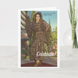 Tarjeta Divertida dama de cosmética vestida de cigarros