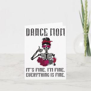 Tarjeta Divertida Danza De Mamá Bailando Madre De Una Danz